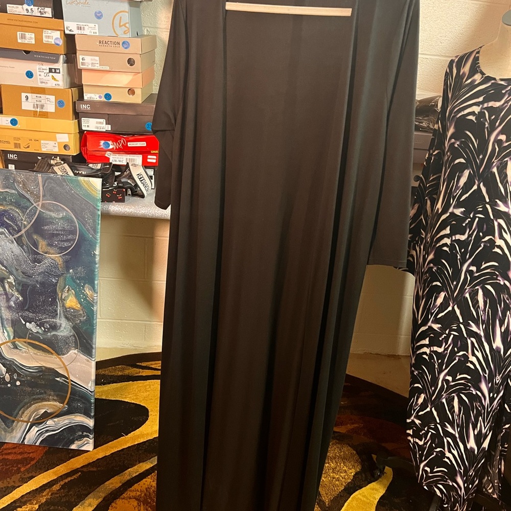 Elegant Black Maxi Cover Top